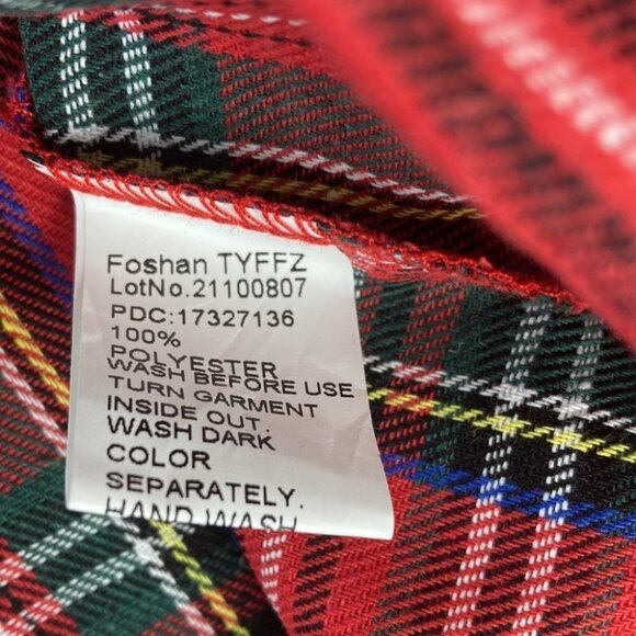 Girls Plaid Holiday Christmas Dress with Bow Detail 3Y - Picture 6 of 6